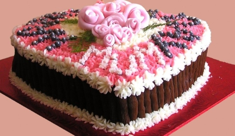 Valentýnský nepečený dort