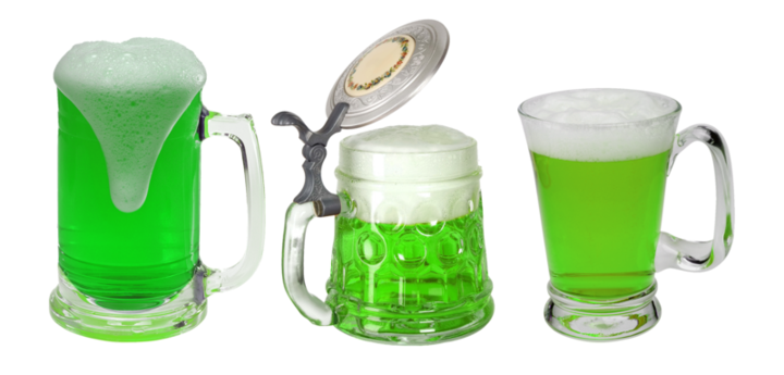 Zelené nápoje na Sv. Patrika